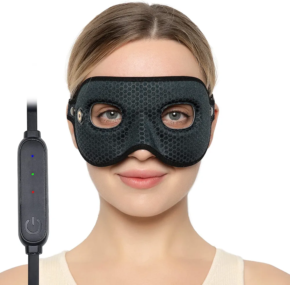 Heat Sinus Pressure Relief Mask, 3D Electric Sinus Heating Masks for Sinusitis, Migraine, Tension Headache, Warm Compress with Eye Holes