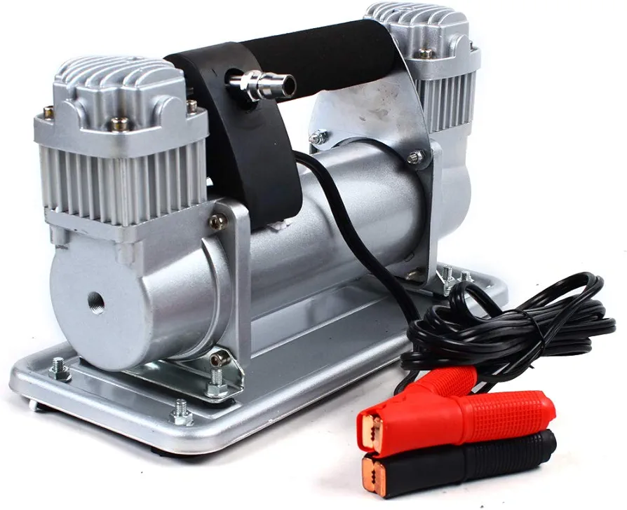 150-200PSI Portable Air Compressor Pump Dual Cylinder Tire Inflator Car US STOCK