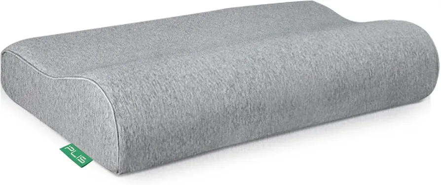 Memory Foam Pillow, Ergonomic Neck Contour Cervical Pillow-Neck Support for Side,Back,Stomach Sleepers-Neck Pain Relief, 23.7*13.8*4.4, Gray