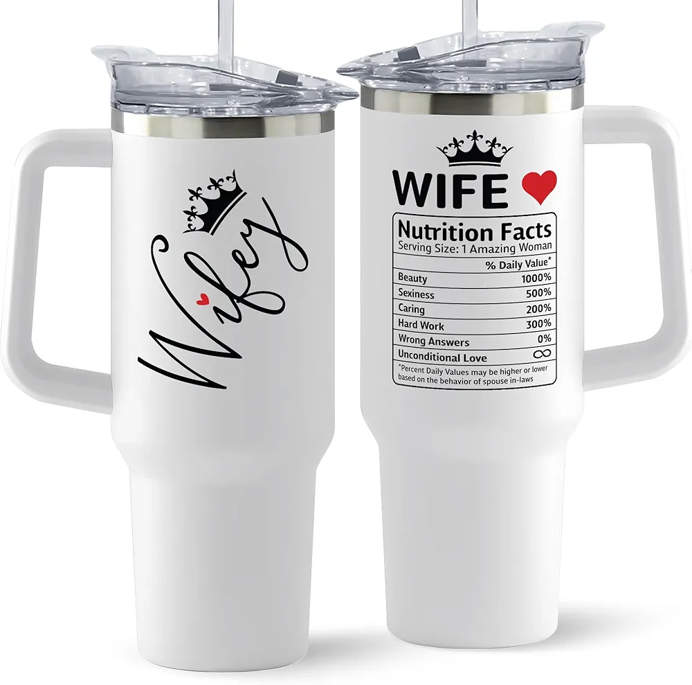 Gifts for Wife from Husband - Wife Gifts - Wedding Anniversary, Wife Birthday Gift Ideas, Christmas Gifts for Wife, Mothers Day Gifts for Her - Romantic I Love You Gifts for Her - 40 Oz Tumbler