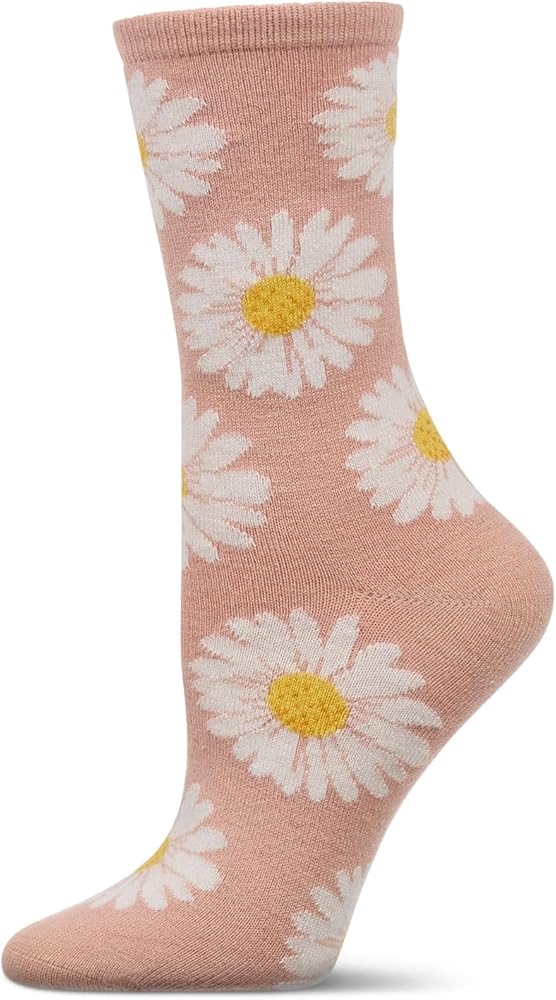 MeMoi Women's Daisies Cashmere Crew Socks