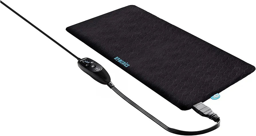 Homedics Weighted Integrated Gel Heating pad 4.1 LB with Deeper Penetrating Heat, 6 Heat Settings with 2-Hour Shutoff, Freezer-Friendly Cold Therapy, Unplug for On-The-Go Use, 12” x 24” Black
