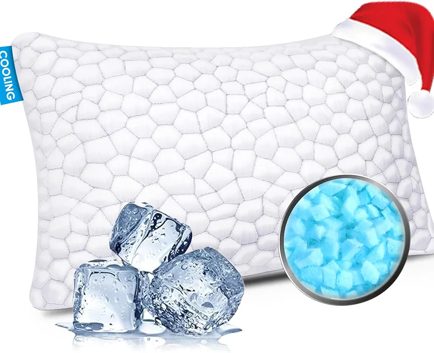 SUPA MODERN Cooling Bed Pillows for Sleeping 1 Pack Shredded Memory Foam Pillows Adjustable Cool Pillow