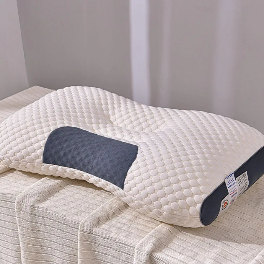 Cervical Neck Pillow, Ergonomic Neck Support Pillow Support for Neck and Shoulder Pain Relief, Memory Foam Pillow for Sleeping, Contour Bed Pillow for Side, Back and Stomach Sleepers (Gray)