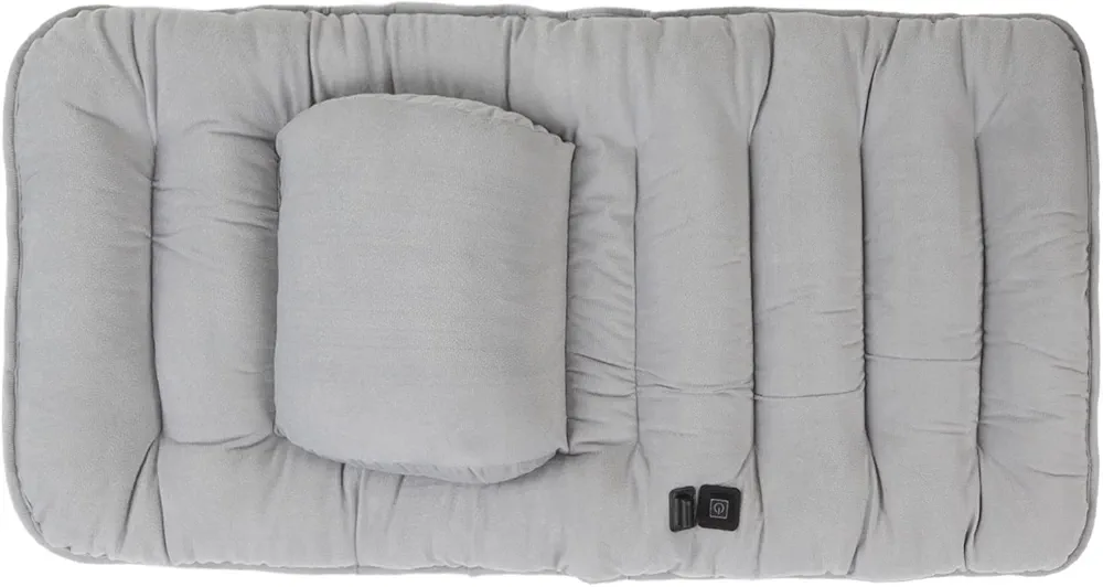 Chair Heating Mat, Heating Pad Heated Seat Graphene Heating Light Grey with 3C Adapter Heated Cushion Fast Heating to Reduce Stress for Winter Home
