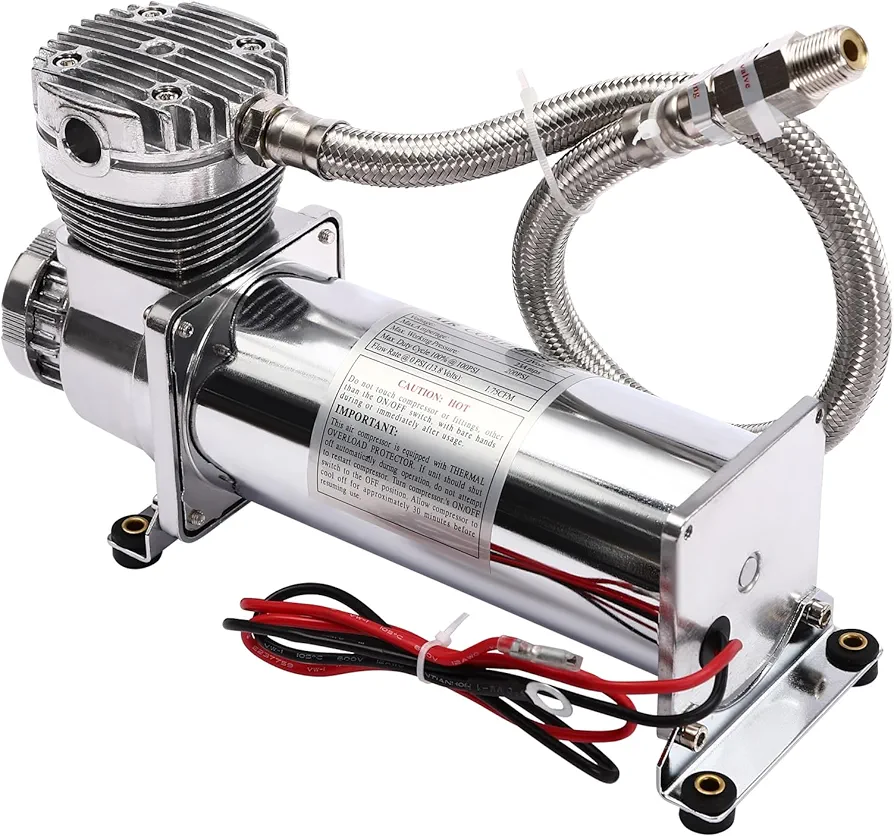 200PSI Portable Air Compressor, Tire Inflator Upgrade 2.5X Faster Tire Inflator, Air Ride Suspension Compressor with Sealing Raw Material Belts, Heavy Duty Air Compressor for Car, Bike