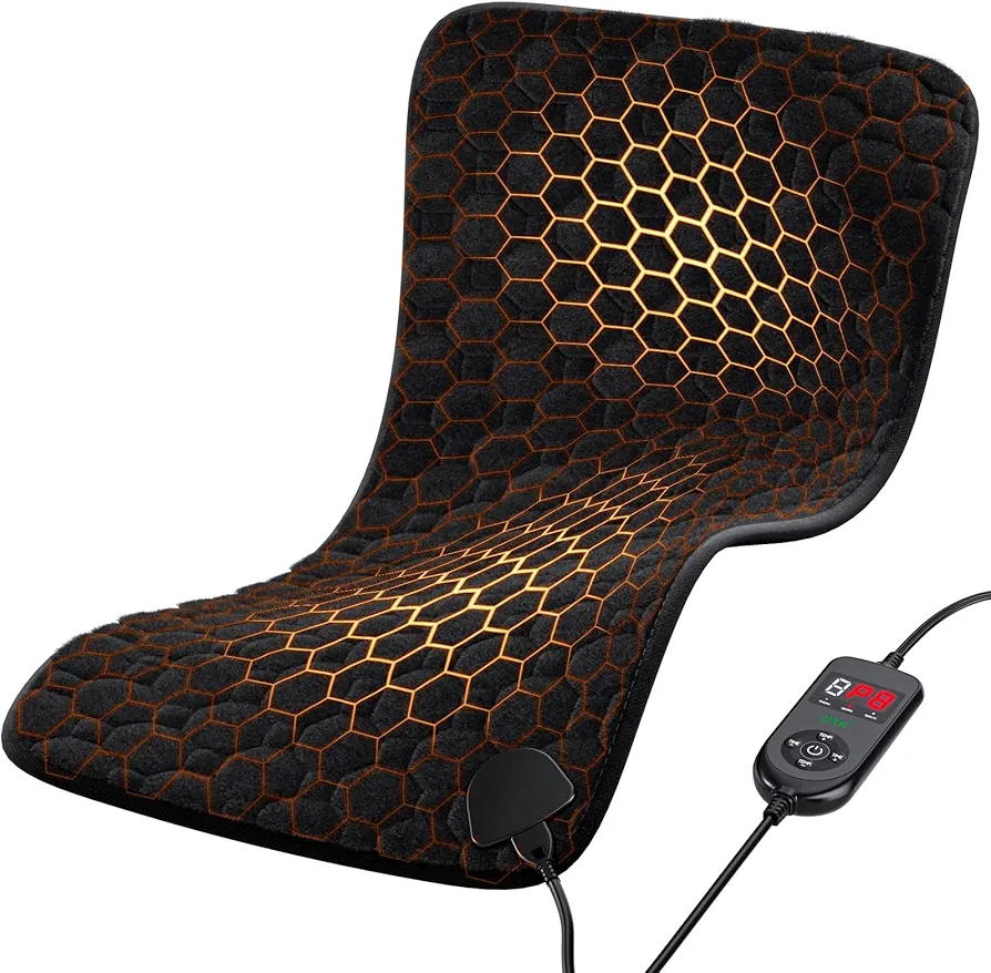 UTK Far Infrared Heating Pad, Back Heating Pad for Period Cramps, Shoulders, Neck, Abdomen, Knee Pain, 8 Heat, Max 159°F Heat,240 Mins,12'' x 24''XL Heating Pad with Auto Shut Off