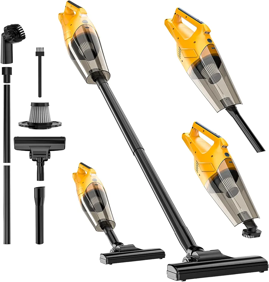 Cordless Vacuum Cleaner for DeWALT 20v Battery (Battery not Included): 6 in 1 Lightweight Handheld Vacuum with 2 Mode Suction-150W Motor, 14 Kpa for Hardwood Floor Car Pet Hair Cleaning