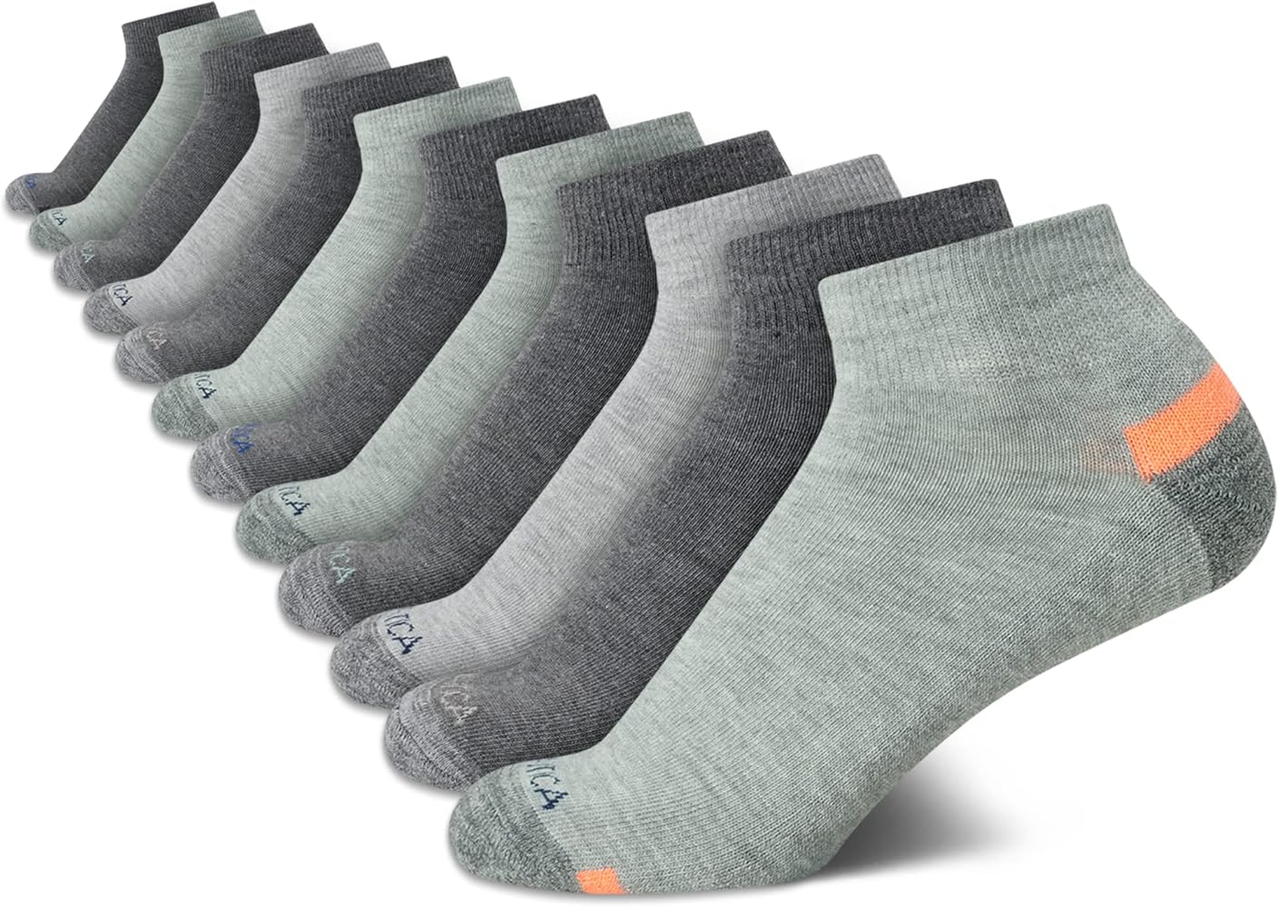 Nautica Women's Quarter Cut Socks - 12 Pack Cushioned Comfort Moisture Wicking Athletic Socks with Arch Support (Size: 4-10)