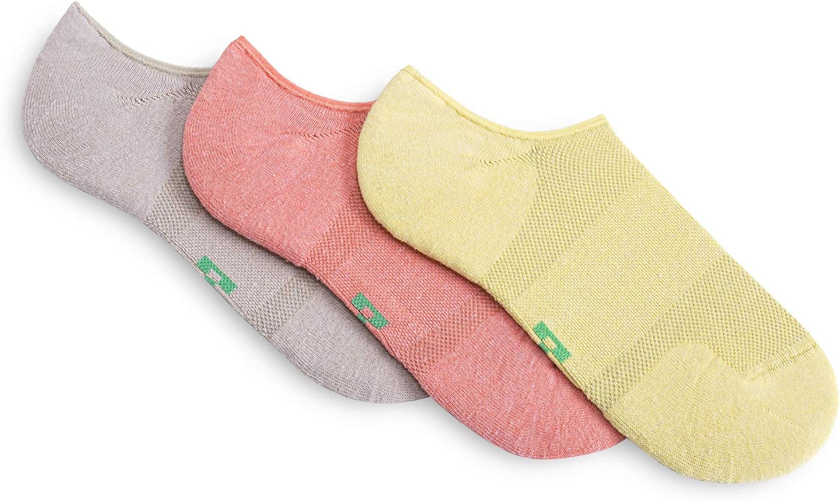 HUE Women's Eco Sport Cushion No Show 3 Pair Pack