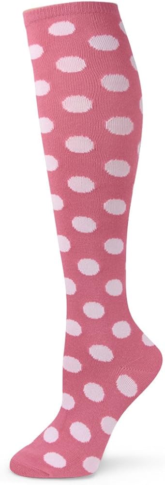 Spotlight Hosiery Elite Quality Colorful Soft Cotton Lady's/Women's Cute Kawaii Fun Polka Dots Knee High Socks