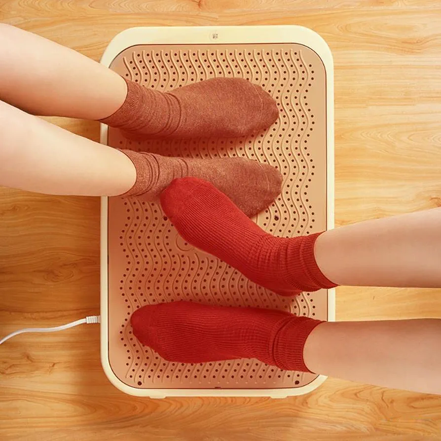 CAULO Electric Heating Pad Graphene Heating Lower Noise Feet Warmers Safety 4-Level Heating,4H Automatic Shutdown