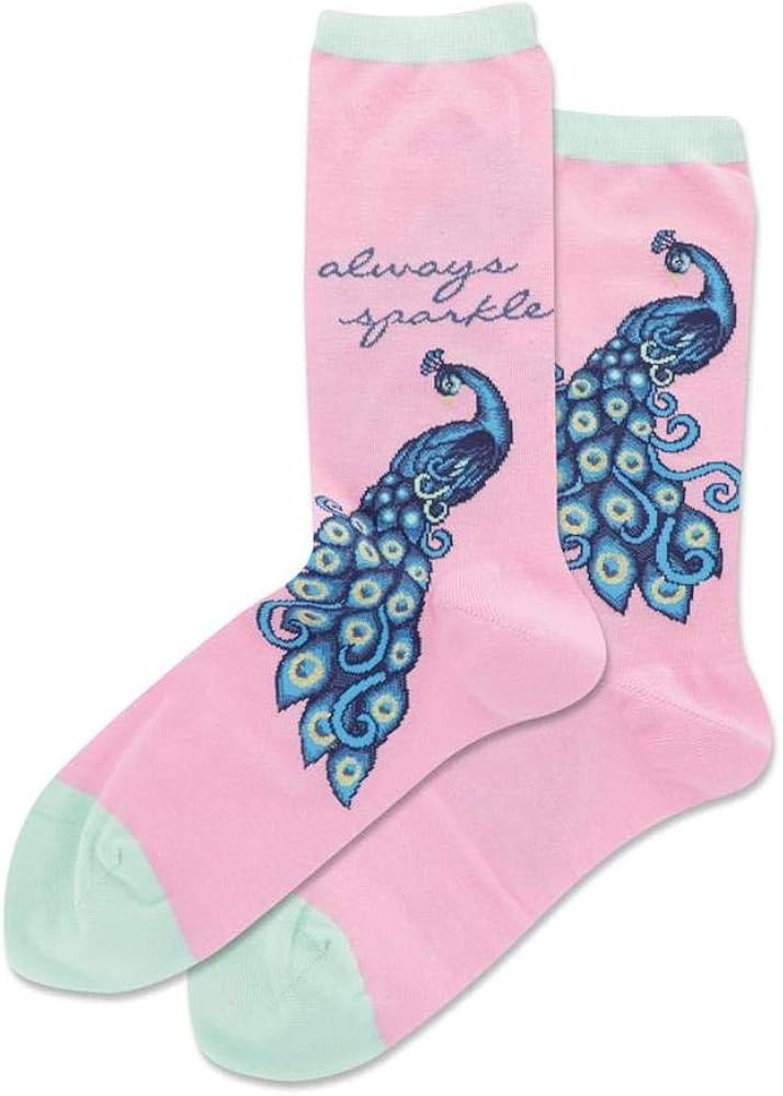 Hot Sox Womens Peacock Crew Socks
