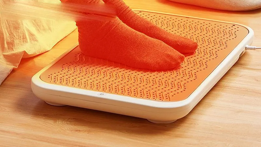 CAULO Electric Heating Pad Graphene Heating Lower Noise Feet Warmers Safety 4-Level Heating,Dump Power Outage Protection