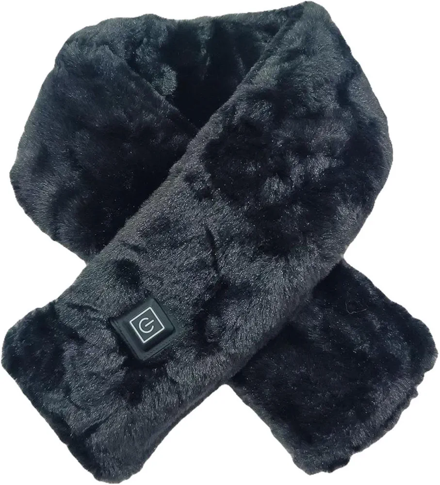 Scarf for Women, 3 Temperature Settings Heating Pad, Cordless Soft Winter Warmer Scarf for Pain Relief, Muscle Relaxation, Portable Heated Neck Scarfs (Black)