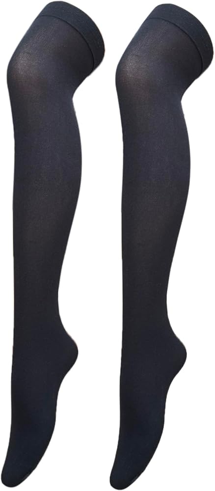 Women's Opaque Stretchy Nylon Over Knee Thigh High Stockings Knee High Costume Boot Socks for Daily Wear Cosplay