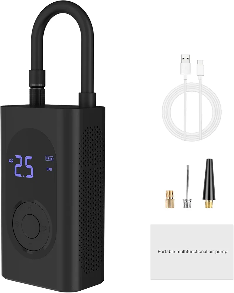 Tire Inflator Portable Air Compressor, 150PSI Cordless Electric Air Pump w/Digital Tire Pressure Gauge, Smart Air Pump for Car, Motorcycle, Bicycle and Ball with LED Light Auto Shut Off