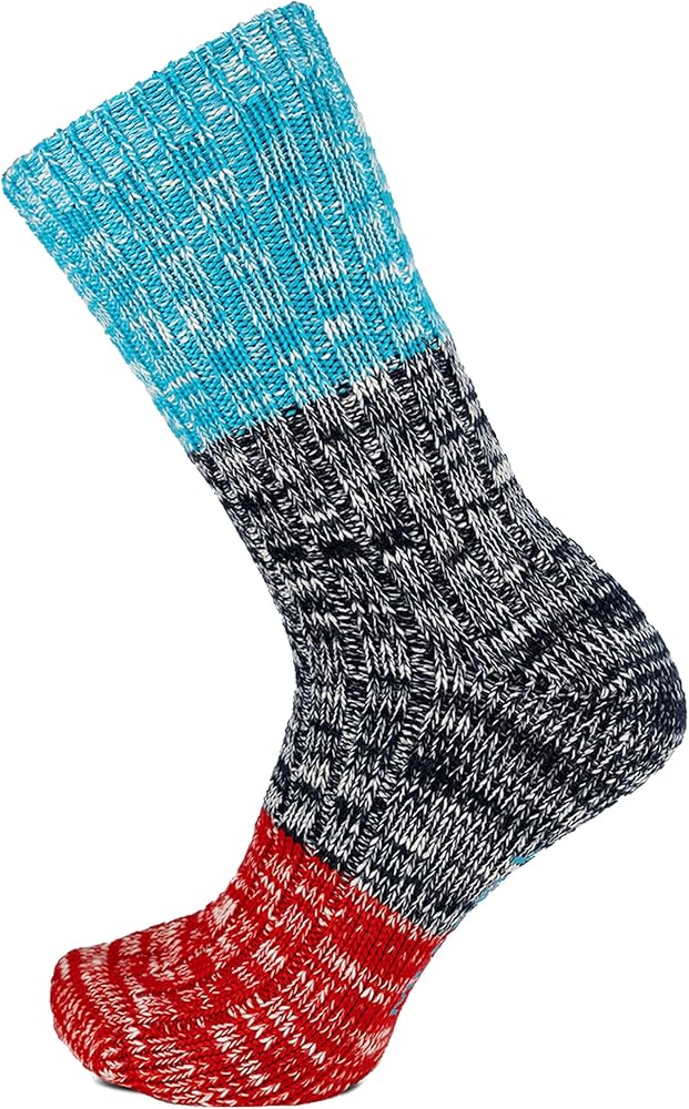 Merrell unisex-adult Heritage Camp Wool Blend Crew Socks 1 Pair Heat Transfer Logo and Moisture Wicking