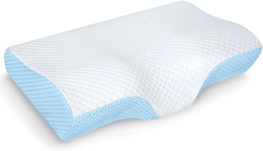 Comfortable Cervical Pillow for Neck Pain Relief, Ergonomic Neck Support Pillows for Sleeping, Bed Contour Support Pillows for Side Sleepers, Back & Stomach Sleepers
