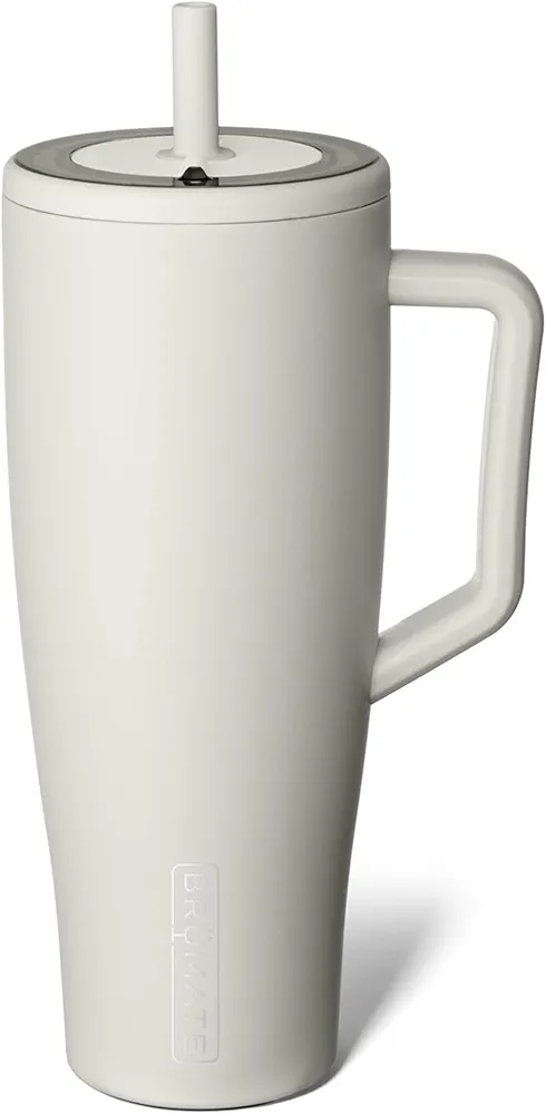 BrüMate Era 40 oz Tumbler with Handle and Straw | 100% Leakproof Insulated Tumbler with Lid and Straw | Made of Stainless Steel | Cup Holder Friendly Base | 40oz (Dune)