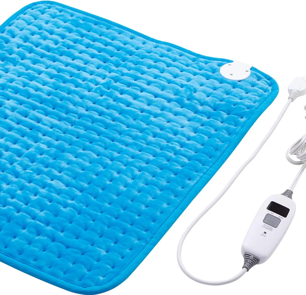 Electric Heating Pad 20"x24" for Back Pain Relife, Cramps, Neck and Shoulder, Moist/Dry Heat Therapy with Auto Shut Off Heating Pads, Holiday Christmas Gifts for Women Men Mom Dad, Blue