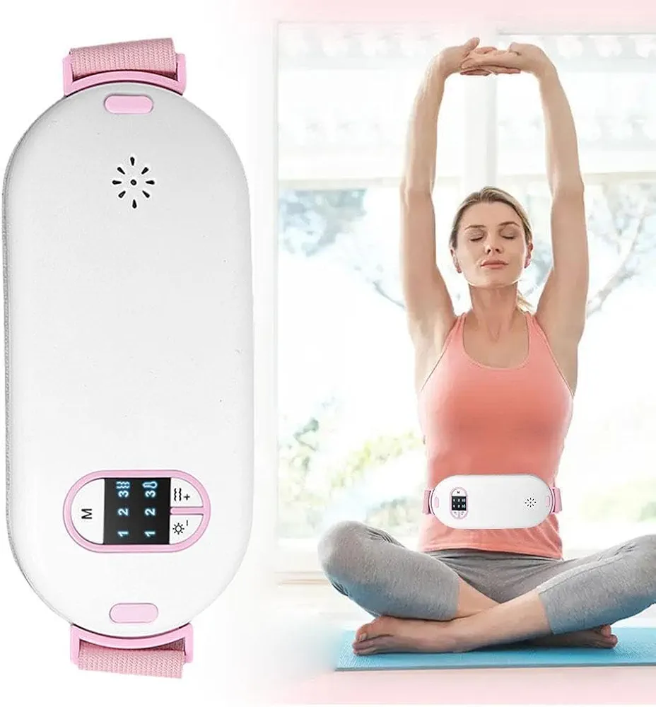 KERET Electric Cordless Heating Pad for Period Pain|Cramp Relief| Heating Pad for Menstrual Cramps Relief|Belly Warmer Heating Pad with 3 Heat Levels 3 Vibration Modes