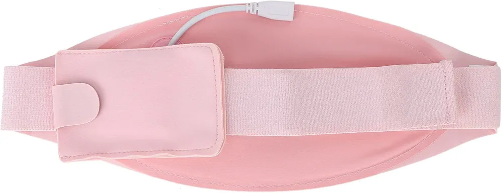 menstrual heating pad, portable electric cramp belt hook loop fasteners washable retractable for menstrual disorder
