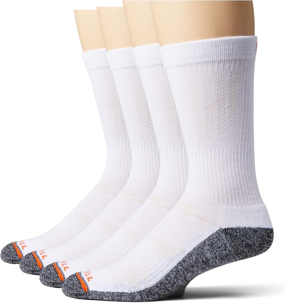 Merrell unisex-adult Lightweight Work Socks 3 Pairs Repreve With Durable Reinforcement
