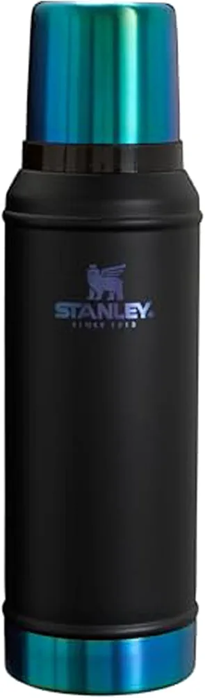 Stanley Classic Legendary Bottle 1 qt | Insulated Wide Mouth Vacuum Bottle | Stainless Steel Thermos for Cold & Hot Beverages | Black Chroma