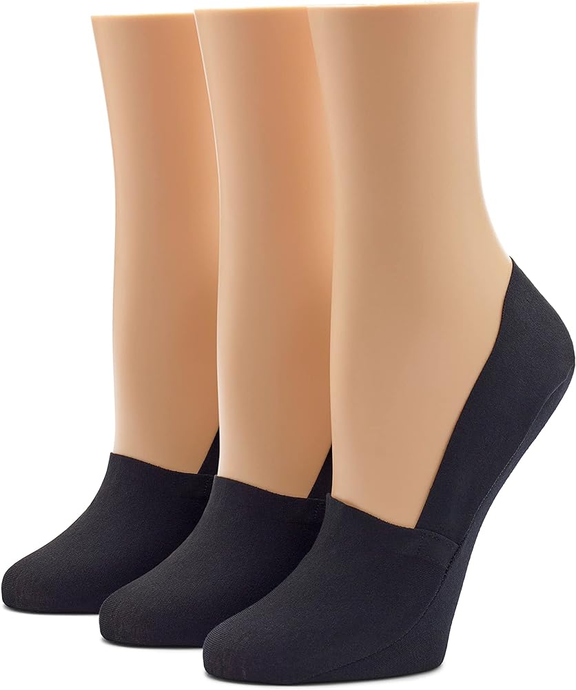 HUE Women's Perfect Edge Cotton Loafer Liner Socks