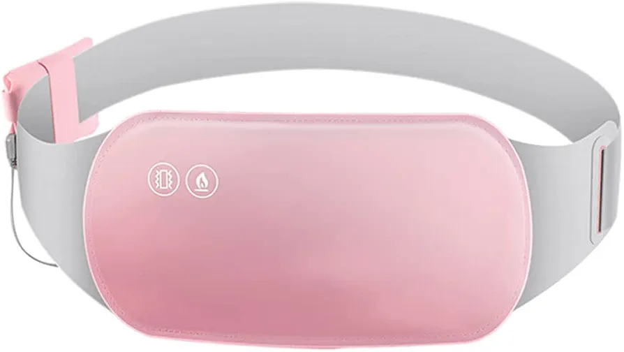 Portable Heating Pad for Period Cramps Menstrual Pain Relief,Three-Position Vibration Massage Graphene Heat Principle,USB Warming Waist Belt for Abdominal Lumbar for Mom Girl Girlfriends