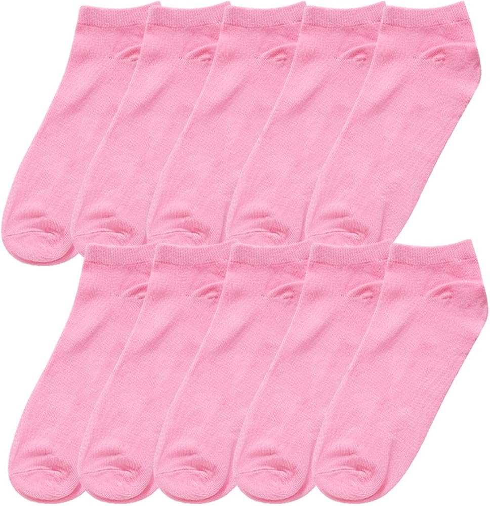 Allegra K Athletic Low Cut Ankle Socks-Stretch Cuffs Soft 10 Pairs