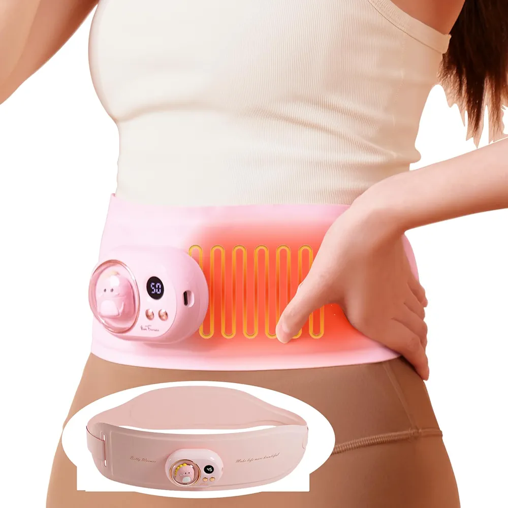 Portable Heating Pad for Period Cramps Low Back/Stomach Pain, Menstrual Cramp Relief Wearable Heating Pad for Women and Girls Gifts, Wireless Heating Pads with 3 Temperature Setting & Battery Powered
