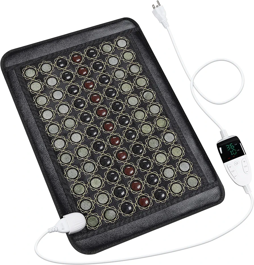 Infrared Heating Pad, Jade Heating Pad, Far Infrared Heating Pads with Travel Bag and Chair Strap, Smart Controller with Memory Function, Auto Shut Off, 23.5 x 16 inches