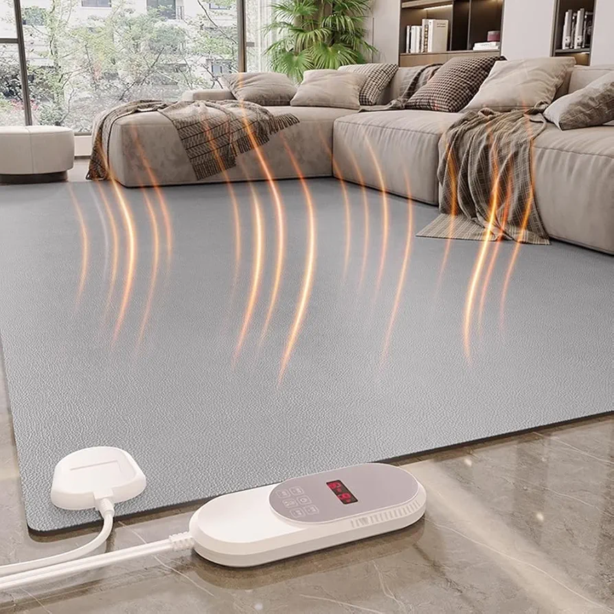Electric Heating Pad Area Rugs, Carbon Crystal Heated Carpet Foot Warmer tat Home Office Warm Feet Heater (Size : 140 * 200cm) (One Color 60 * 190cm) (One Color 60 * 190cm)