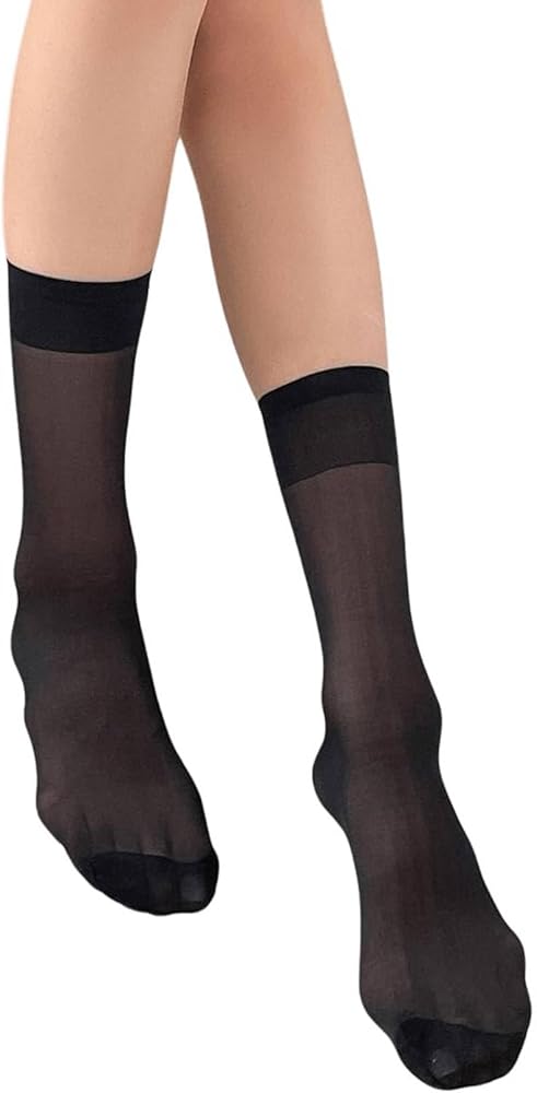 Milumia Women's Mesh Sheer Socks Ankle High Socks