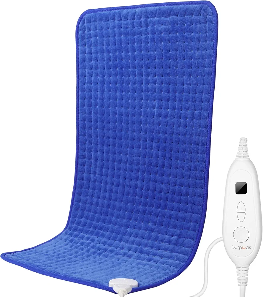 Heating Pad for Back Pain Relief - 17" x 33" Size Extra Large Heat Pad Moist Heat Therapy for Shoulders Neck Pain Relief Cramps Arthritis Relief (Sapphire Blue)