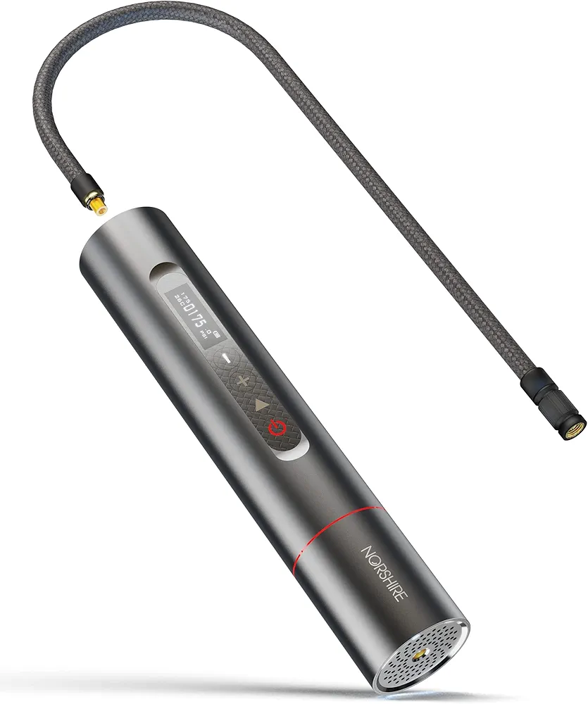 Mini Tire Inflator Portable Air Compressor, Digital Tire Pressure Gauge for Bike,Car,Ball 2000mAh with 90% Metal and 0.01 Precision 175PSI OLED Touch Screen, with Rechargeable Li-ion Battery
