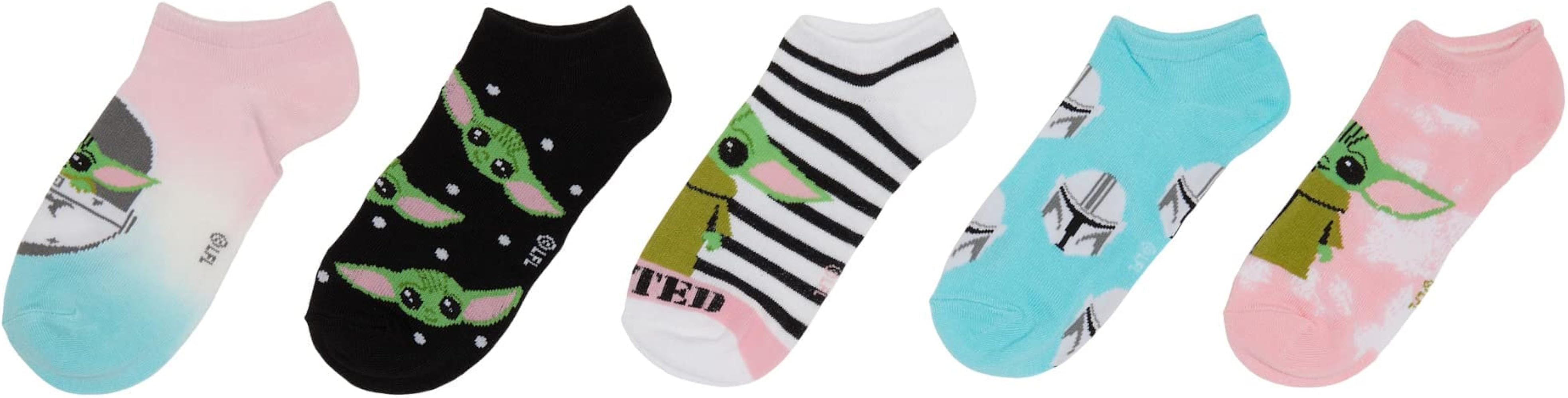 5-Pack No Show Tie-Dye Mandalorian