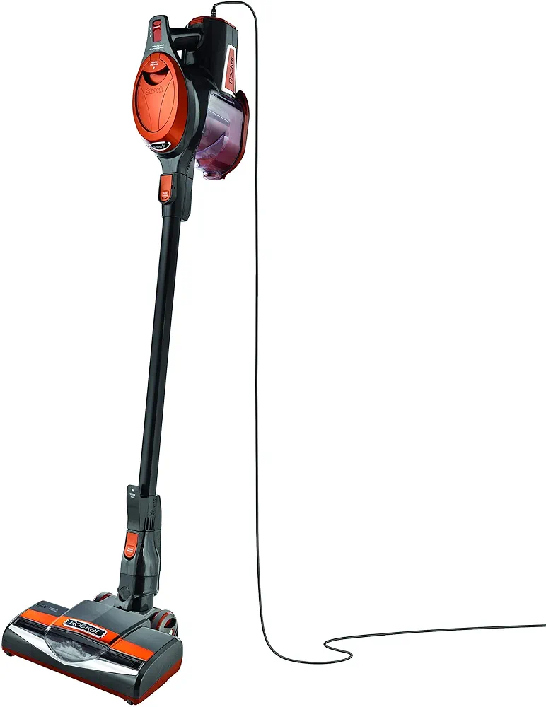 Shark Rocket HV302 Ultra-Light Corded Bagless Vacuum for Carpet and Hard Floor Cleaning with Swivel Steering, Orange (Renewed)