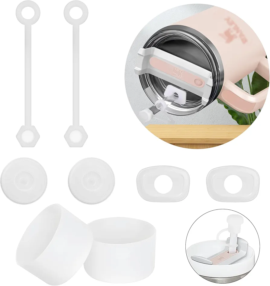 Stanley Cup Accessories - Set of 8 Stanley Spill leak Stopper and Stanley Cup Boots Stanley Straw Cover For Stanley Cup Models 1.0 and 2.0， Stanley Accessories 40 oz Stanley Cup