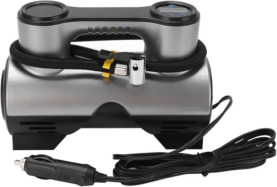 Car Tire Inflator - 12V 120W Electric Air Pump, 150PSI 35L/Min, Real Time Display, Bright Flashlight, Portable Auto Tire Pump Air Compressor for Cars Tires, Tires, Balls