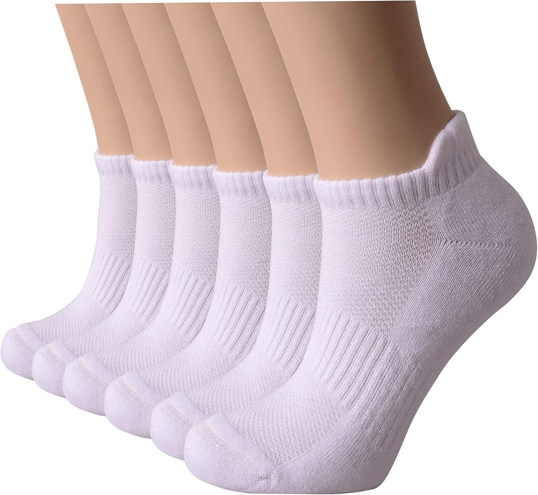 Bamboo Womens Ankle Socks, 6 Pack, Low Cut Socks for Women, Womens Running Socks, Christmas Gift for Women Socks Size 5-10