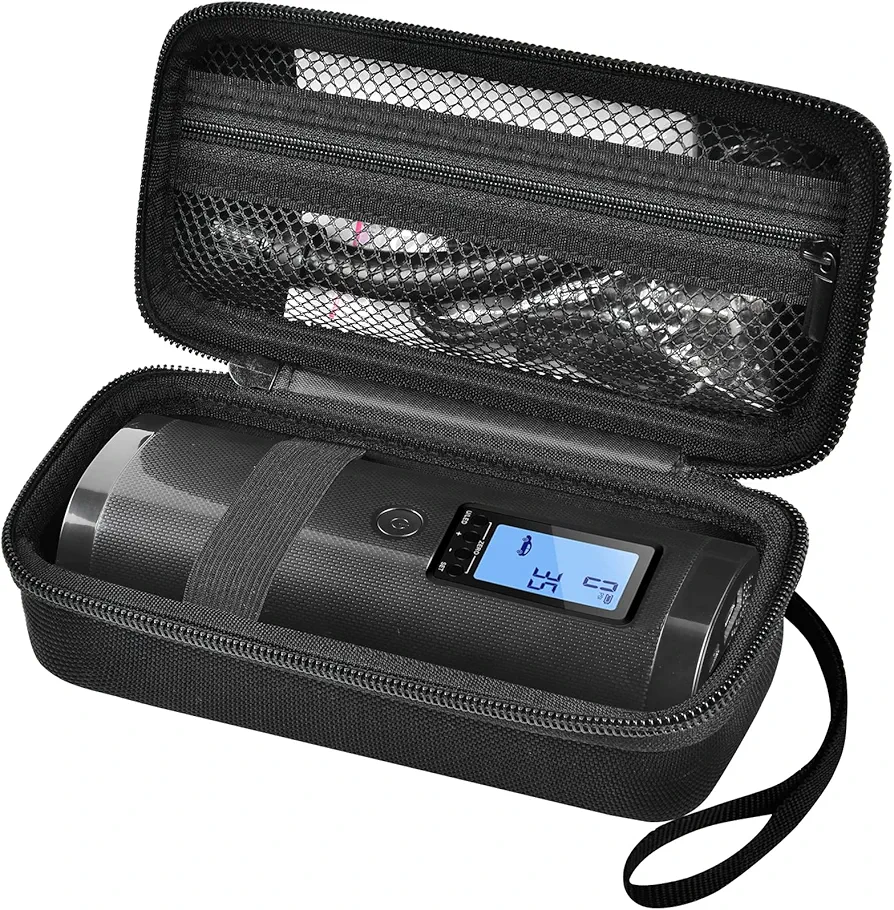 Case Compatible with VEEAPE Air Compressor Portable Tire Inflator, Electric Air Pump 120PSI, Car Tire Inflator Storage Bag for USB Cable, Air House, Connector and Accessories (Box Only)