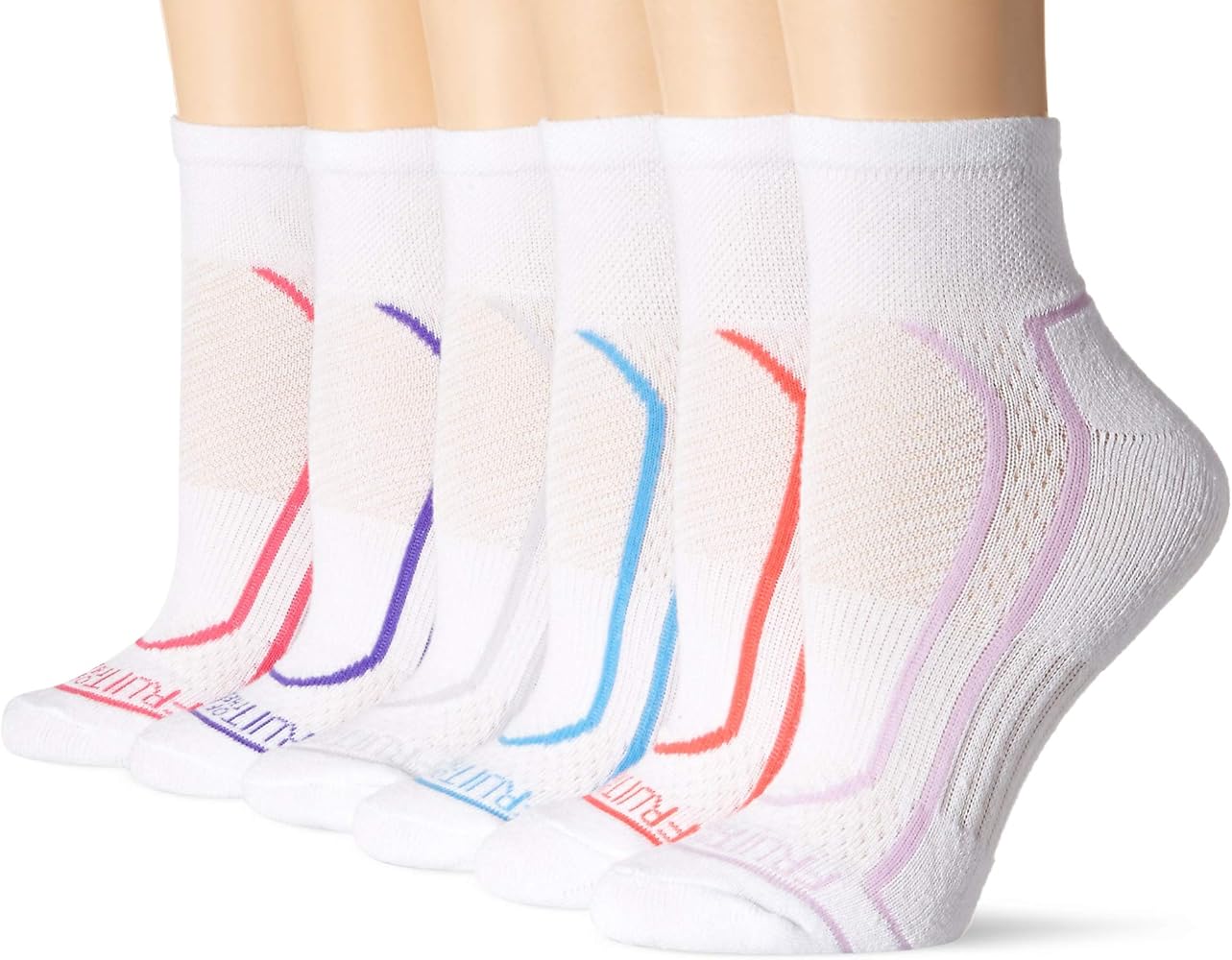 Fruit of the Loom Women's Cool Zone Cotton Cushioned Ankle Socks (6 Pair Pack)