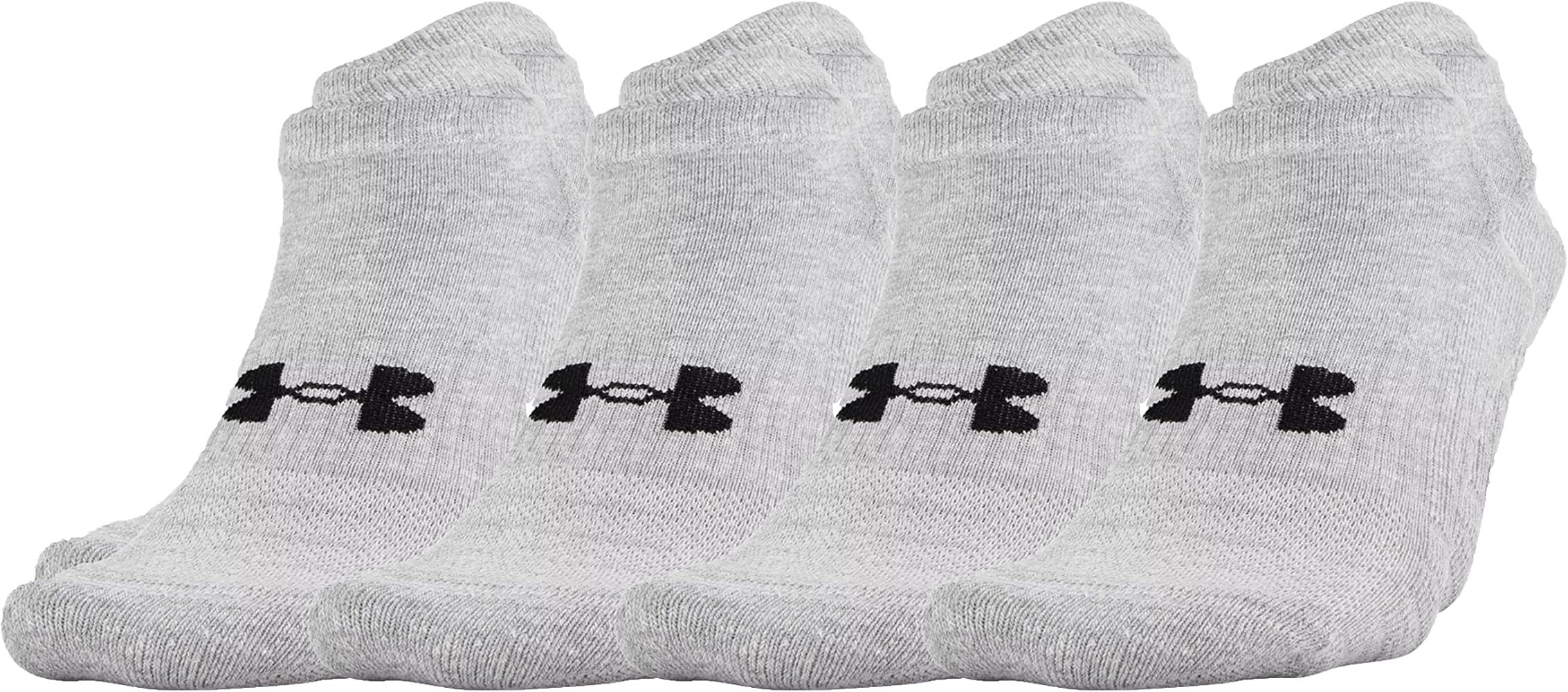 Under Armour Men`s HeatGear Trainer No Show Socks 4-Pack