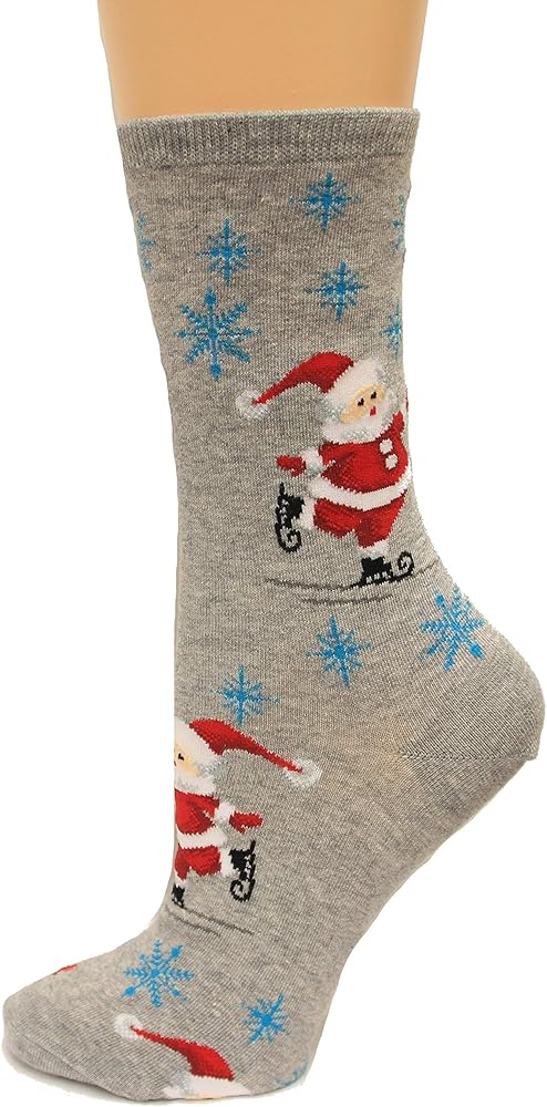 HotSox Womens Skating Santas Sock