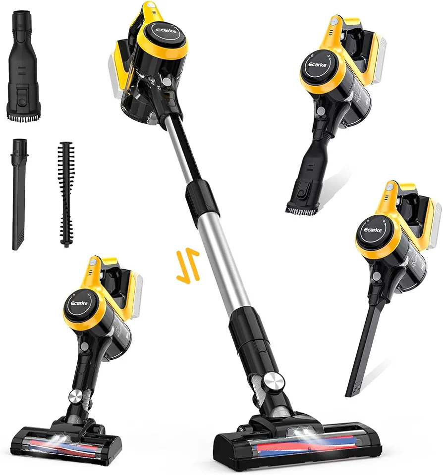 Cordless Vacuum Cleaner for DeWALT 20v Battery(no Battery), 6 in 1 Lightweight Stick Vacuum with 2 Mode Suction, 250W Upgrade Brushless Motor, 25Kpa Stick Cordless Vacuum for Hardwood Floor Pet Hair