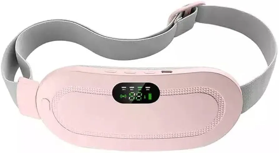 Portable Cordless Heating Pad, Menstrual Heating Pad , Fast Heating Pads, Adjustment and Massage Modes, Back or Belly Pain Relief Heating Pad for Women and Girl (Pink)