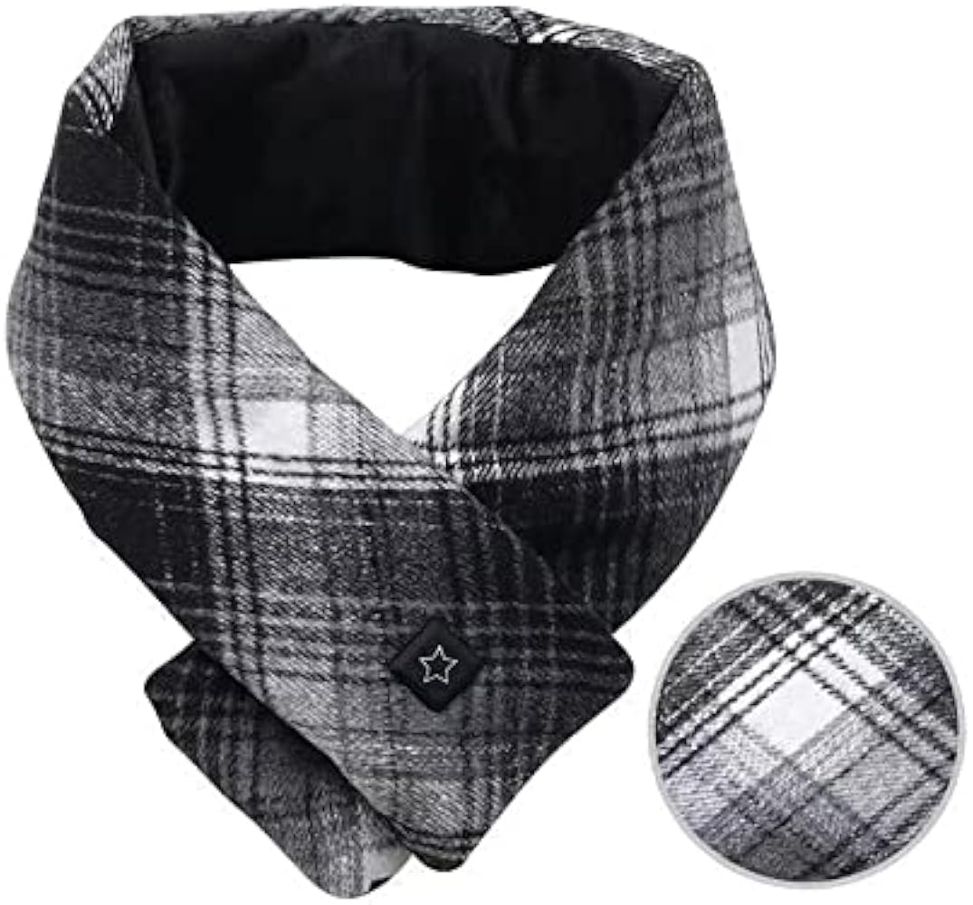 Neck Warmer Women/Neck Warmer for Men/Motorcycle Neck Warmer, Graphene Heating, Fast Heat from Inside to Out, Washable and Folding, Magnetic Hot Compression, 3 Temperature Control, For Neck Health, Temperature Range 45-60°, 80X11CM, h,